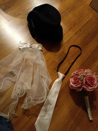 Complementos novio-novia disfraz