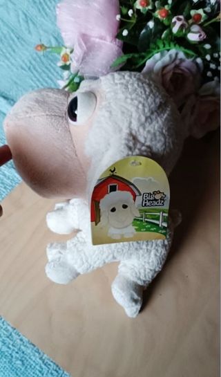 Nuovo- Peluche Pecora, Amici Fattoria Big Headz
