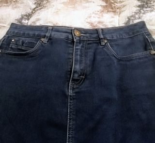 Gonna jeans blu , taglia 46/48