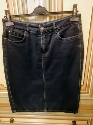 Gonna jeans blu , taglia 46/48