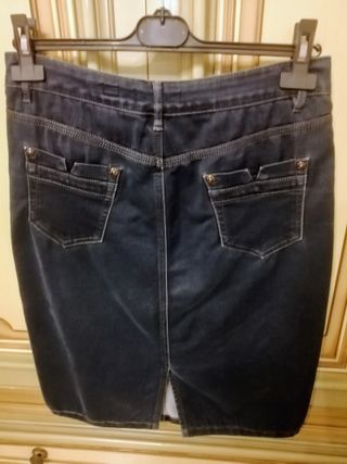 Gonna jeans blu , taglia 46/48