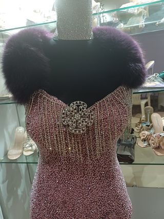 Vestido de fiesta  bordado en cristal