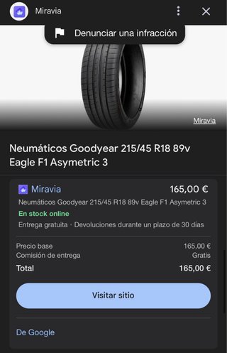 Neumático Good Year (Nuevo, sin uso)