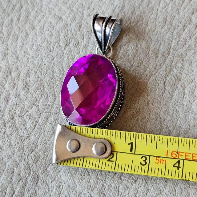 Colgante plata 925 y cuarzo rosa