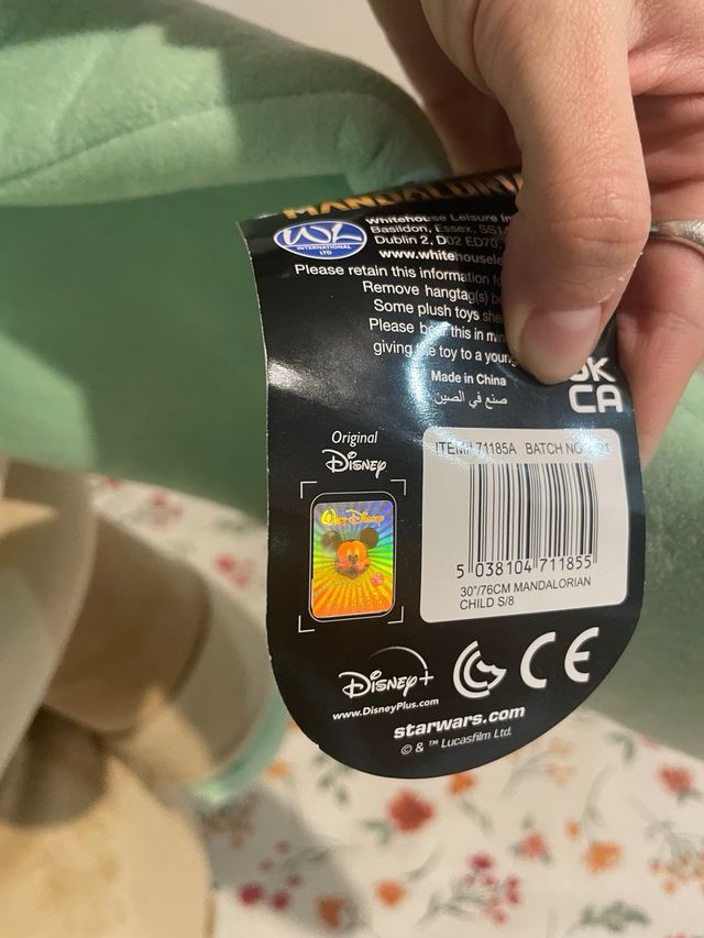 Peluche Baby Yoda gigante disney