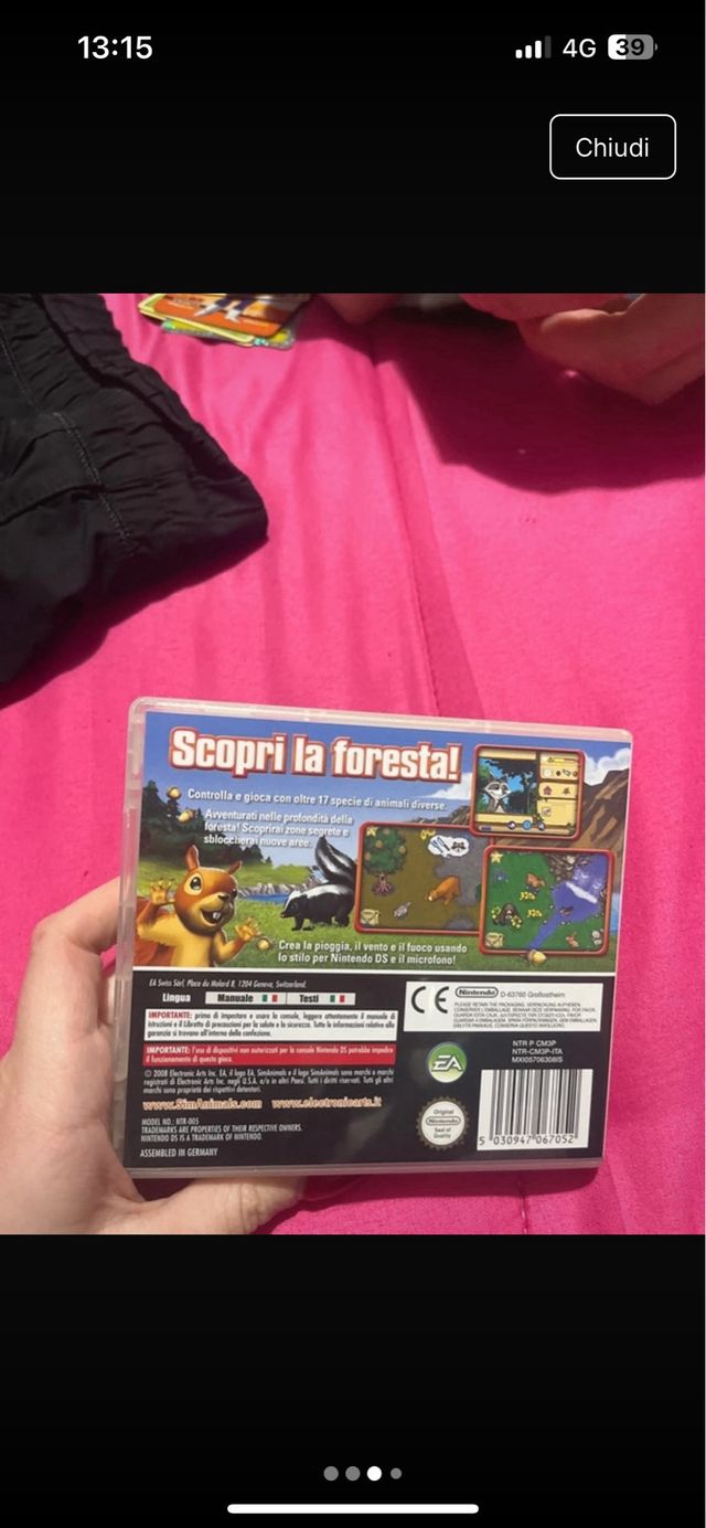 gioco nintendo ds sim animals