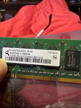Memoria RAM portatil Kingston 1GB 1Rx8 PC2-6400S