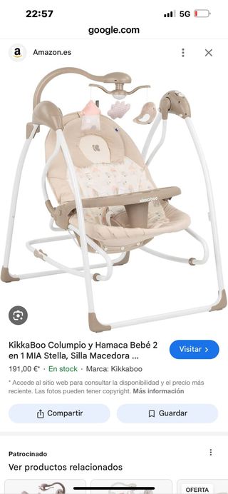 Hamaca/silla/ columpio bebe 