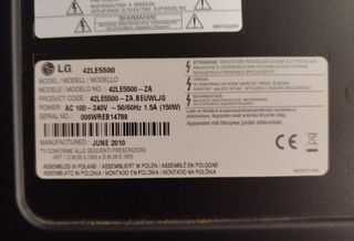 Cable alimentación LG 42LE5500