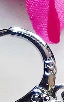 Conjunto de plata corazón rosa