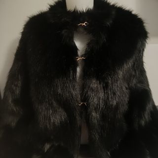 Chaquetón Pelo Sintético Negro