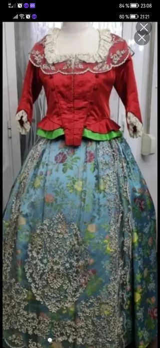 Precioso traje fallera en plata