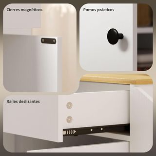 Isla de Cocina con Ruedas Carrito de Cocina Mueble