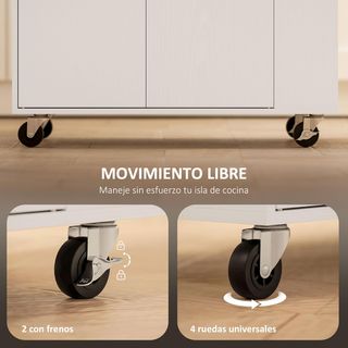 Isla de Cocina con Ruedas Carrito de Cocina Mueble