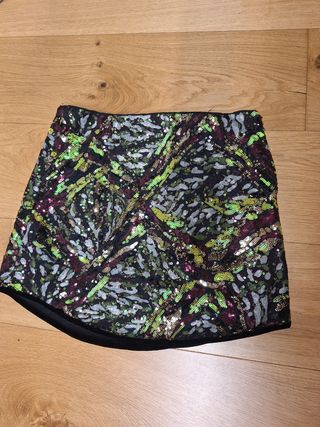 Falda zara lentejuelas talla M