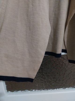 Chaqueta larga abierta, lana t. 38,40,42