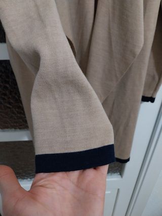 Chaqueta larga abierta, lana t. 38,40,42