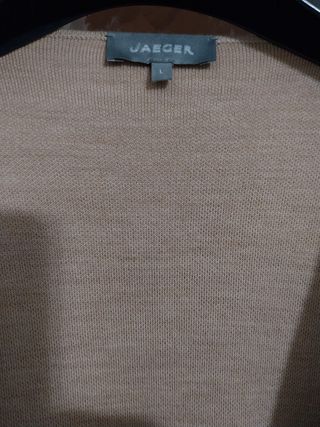 Chaqueta larga abierta, lana t. 38,40,42