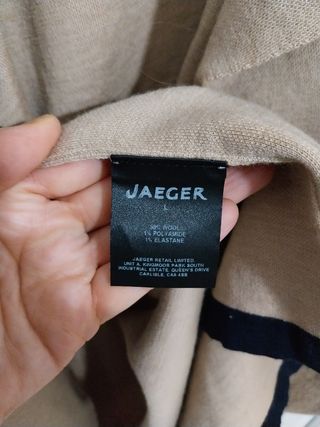 Chaqueta larga abierta, lana t. 38,40,42