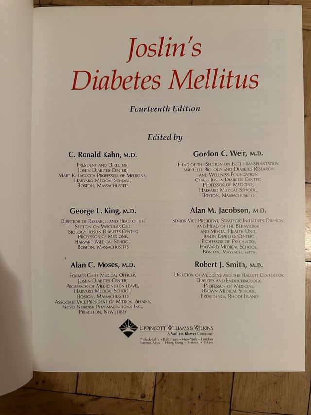 Joslin’s Diabetes Mellitus inglés