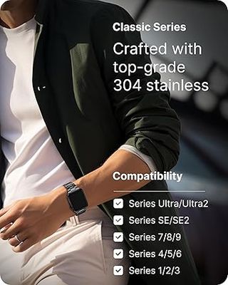 Correa de Acero Negro para Apple Watch