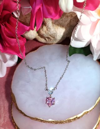 Collar plata de ley con colgante corazón