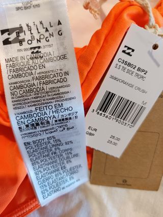 Braga Bañador bikini Billabong talla m
