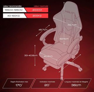 Silla escritorio gamer gaming regulable resposapie