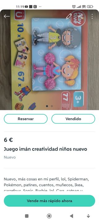 Juego imágenes creatividad niños