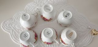 Set di 3 tazze da tea con le rose