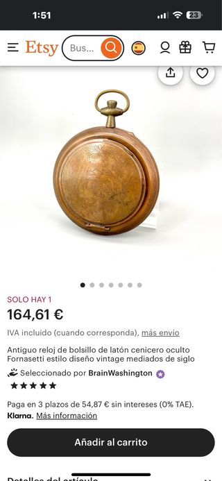 Cenicero antiguo años 40s 50s italia  