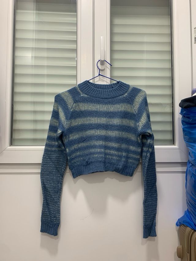 Jersey ZARA crop top de rayas