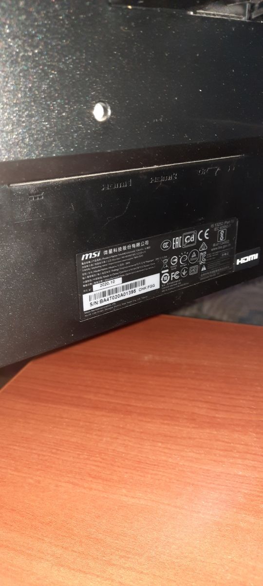 Monitor gaming MSI 24' FHD