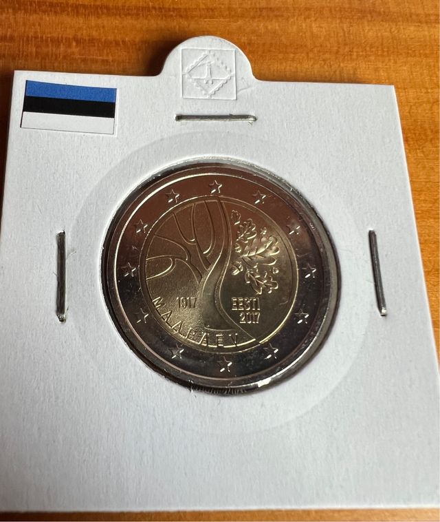 Moneda de Estonia año 2017