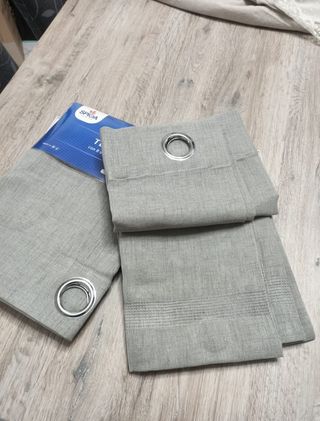 2 Tende Elly 140x280 Tessuto Filtrante Grigio Chia