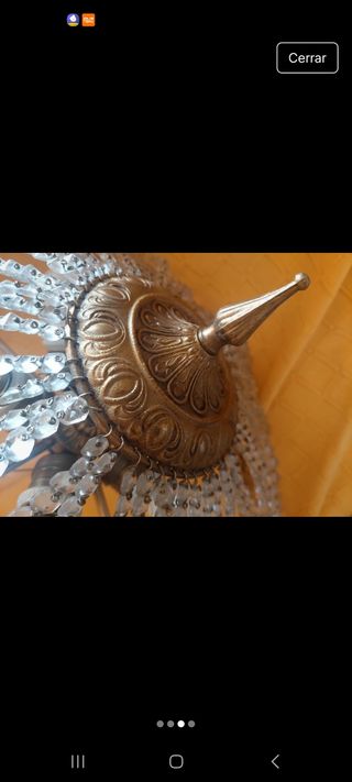 Lámpara de cristal salón