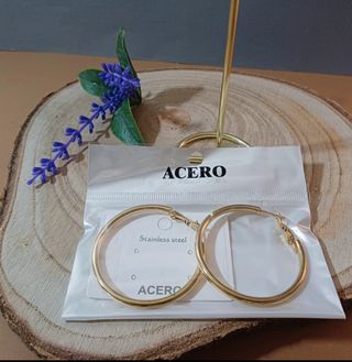 Pendientes Aro Lisos Acero