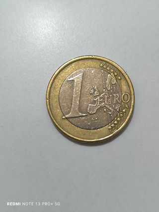 Moneta da 1 Euro Grecia 2002 con la s nella stella