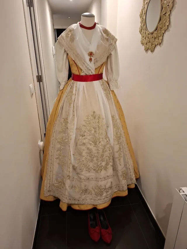 Traje huertana fallera y zapatos opcionales