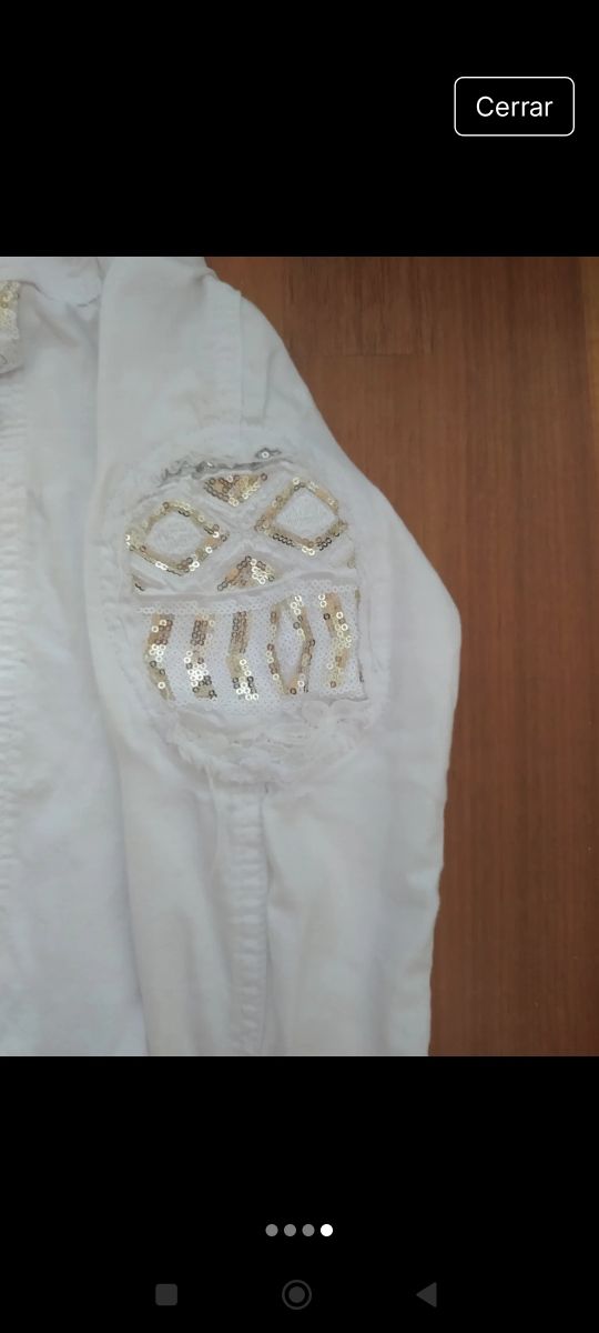 Cazadora vaquera blanca