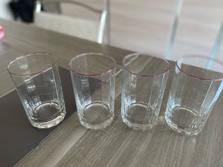 Set 4 bicchieri da cocktail in vetro sfacettato