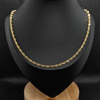 Cadena de Oro 18K, Singapur, 5.46gr, 52cm