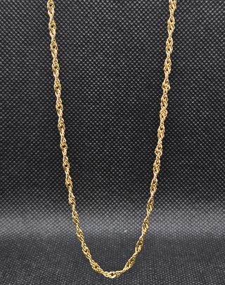 Cadena de Oro 18K, Singapur, 5.46gr, 52cm