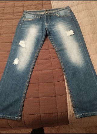 Conjunto vaquero y suéter mujer L