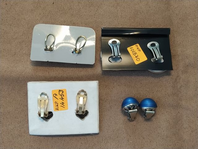Lote pendientes vintage de pinza