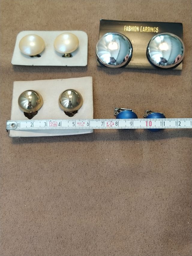 Lote pendientes vintage de pinza