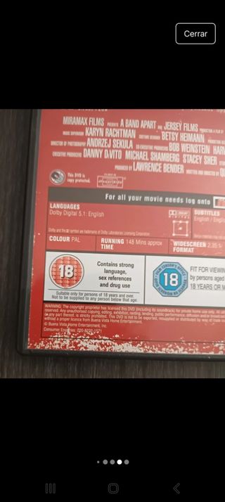 DVD Pulp Fiction en inglés