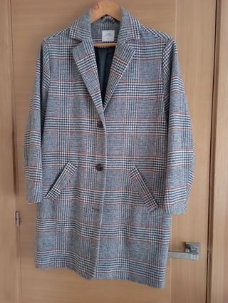 Abrigo cuadros oversize