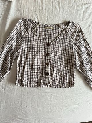 Blusa cuadros 100 algodon