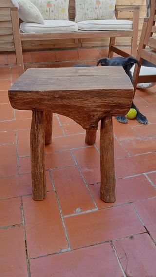 2 Asientos de  madera, decorativos vintage